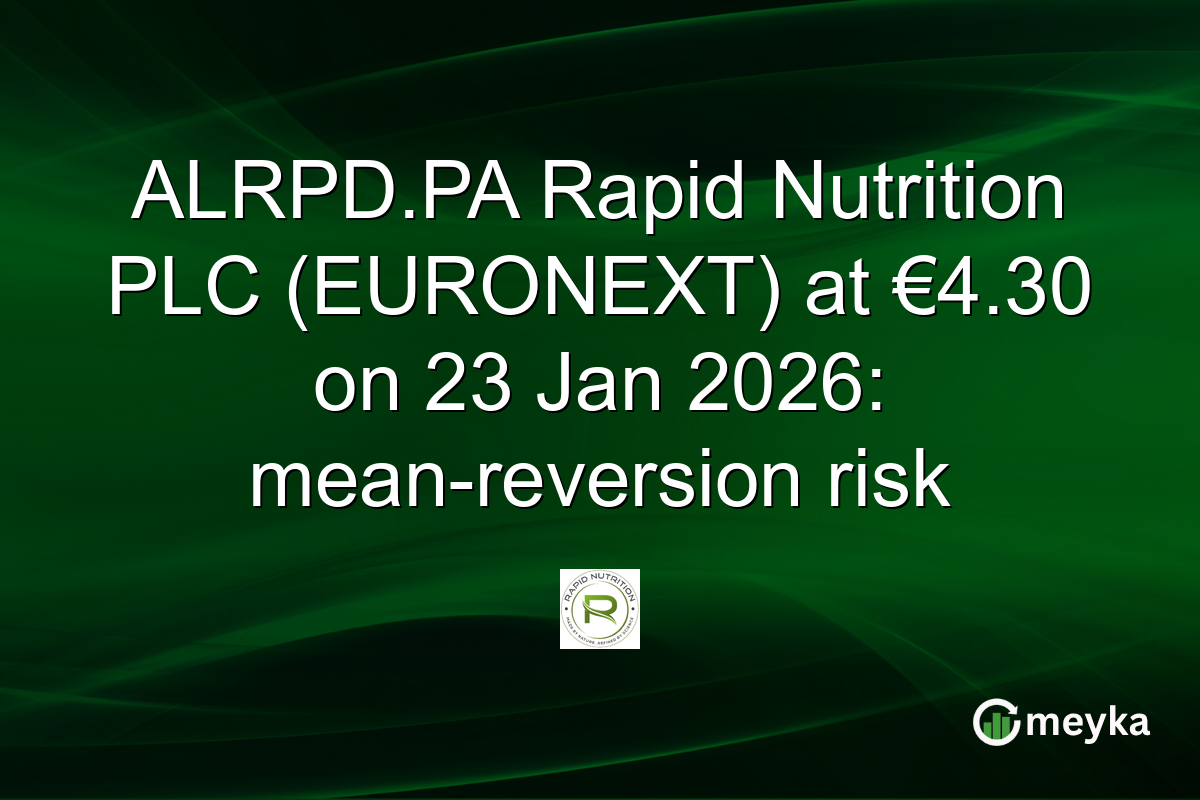 ALRPD.PA Rapid Nutrition PLC (EURONEXT) at €4.30 on 23 Jan 2026: mean-reversion risk