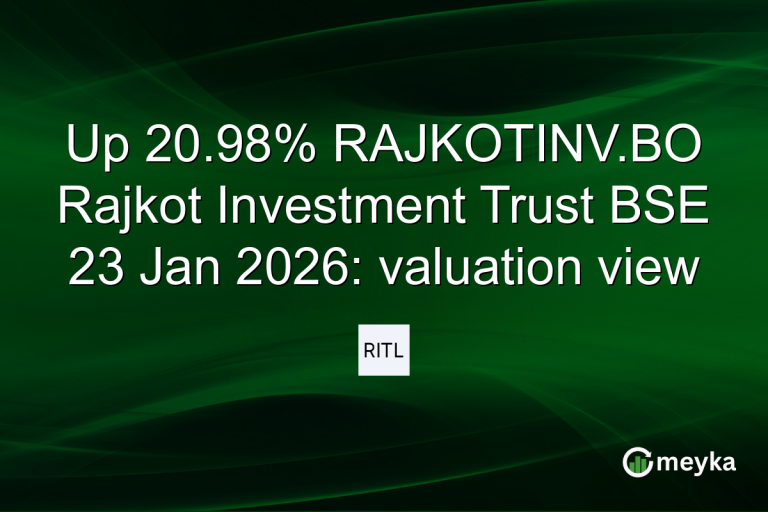 Up 20.98% RAJKOTINV.BO Rajkot Investment Trust BSE 23 Jan 2026: valuation view