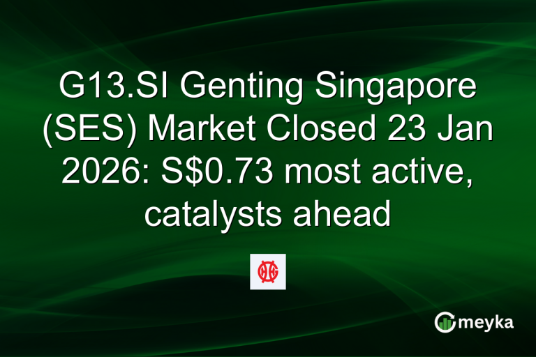 G13.SI Genting Singapore (SES) Market Closed 23 Jan 2026: S$0.73 most active, catalysts ahead