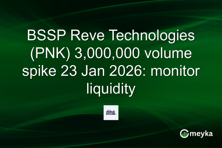 BSSP Reve Technologies (PNK) 3,000,000 volume spike 23 Jan 2026: monitor liquidity