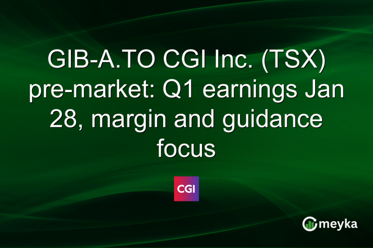 GIB-A.TO CGI Inc. (TSX) pre-market: Q1 earnings Jan 28, margin and guidance focus