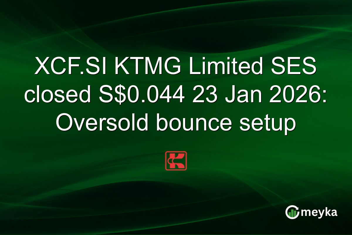 XCF.SI KTMG Limited SES closed S$0.044 23 Jan 2026: Oversold bounce setup