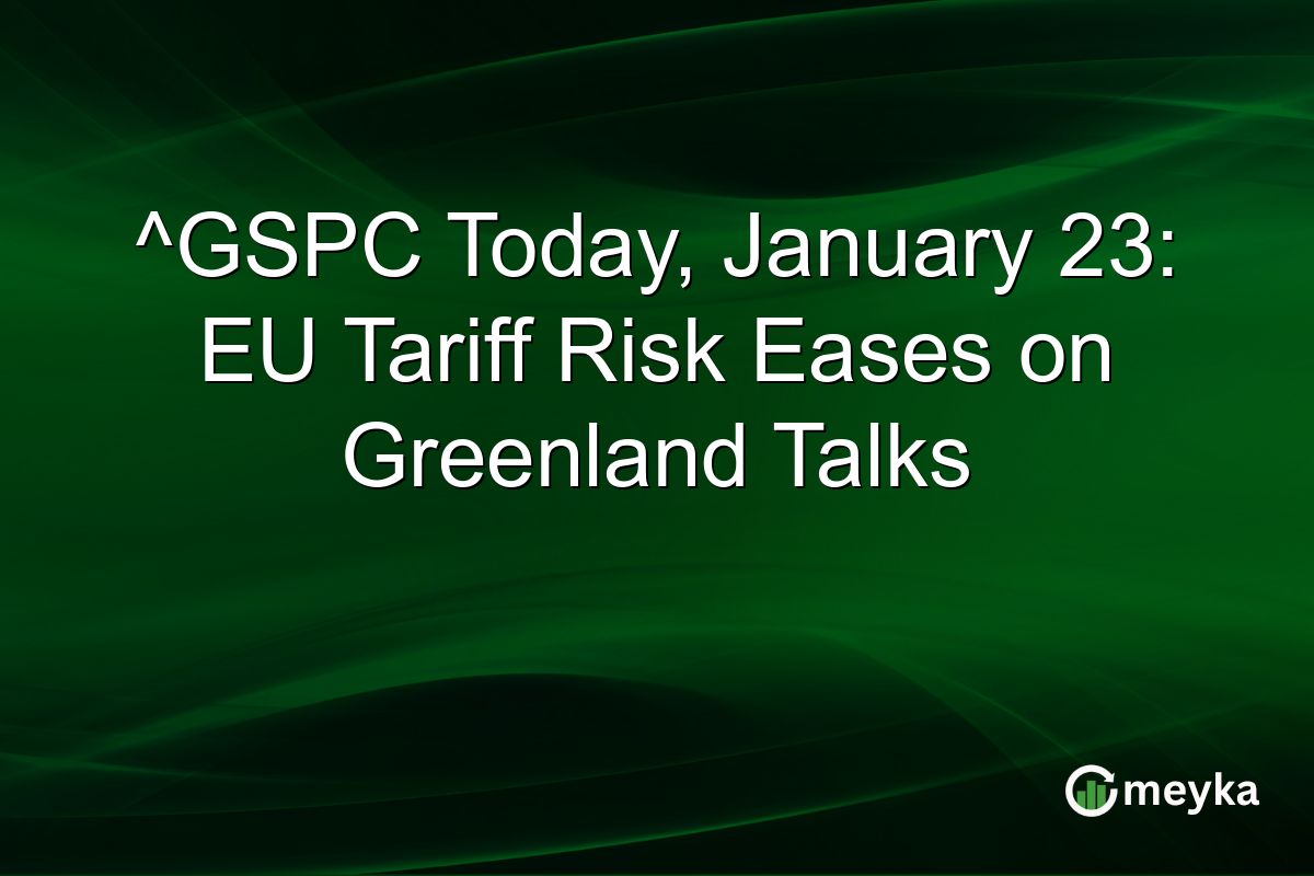 ^GSPC Today, January 23: EU Tariff Risk Eases on Greenland Talks