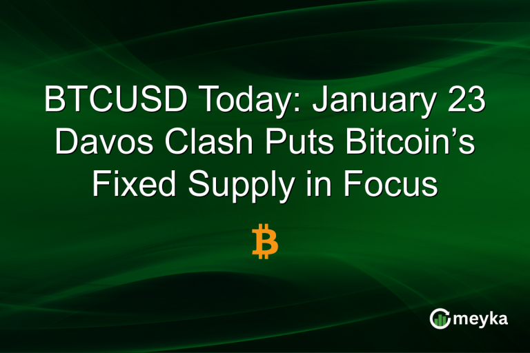 BTCUSD Today: January 23 Davos Clash Puts Bitcoin’s Fixed Supply in Focus