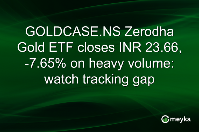 GOLDCASE.NS Zerodha Gold ETF closes INR 23.66, -7.65% on heavy volume: watch tracking gap