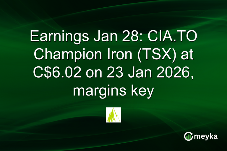 Earnings Jan 28: CIA.TO Champion Iron (TSX) at C$6.02 on 23 Jan 2026, margins key