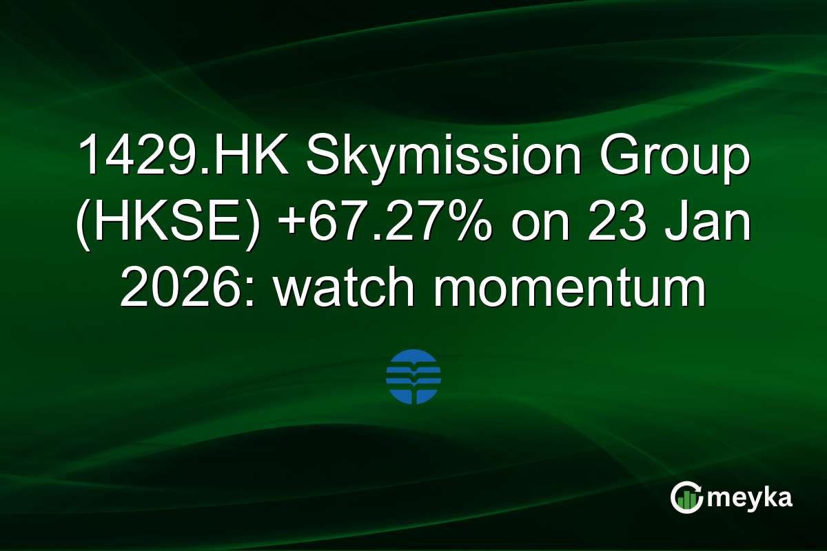 1429.HK Skymission Group (HKSE) +67.27% on 23 Jan 2026: watch momentum