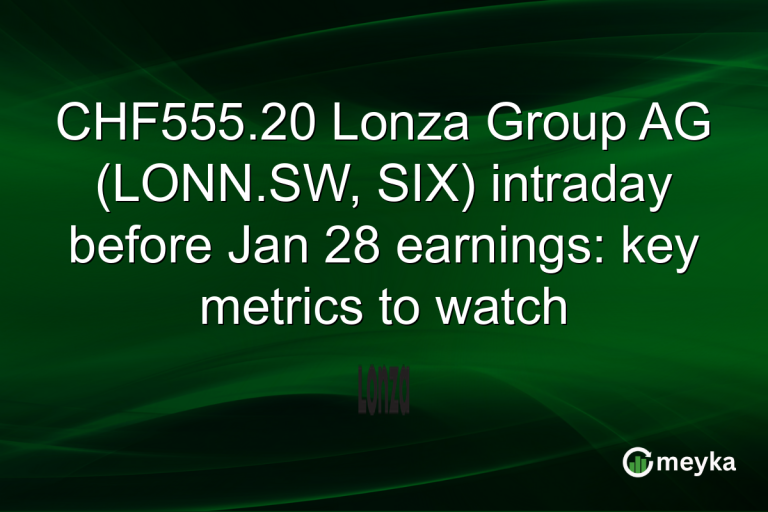 CHF555.20 Lonza Group AG (LONN.SW, SIX) intraday before Jan 28 earnings: key metrics to watch