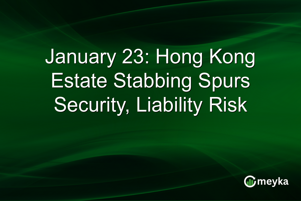 January 23: Hong Kong Estate Stabbing Spurs Security, Liability Risk