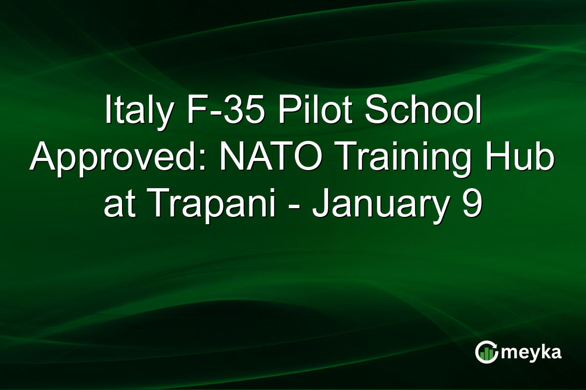 Italy F-35 Pilot School Approved: NATO Training Hub at Trapani - January 9
