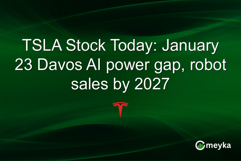 TSLA Stock Today: January 23 Davos AI power gap, robot sales by 2027
