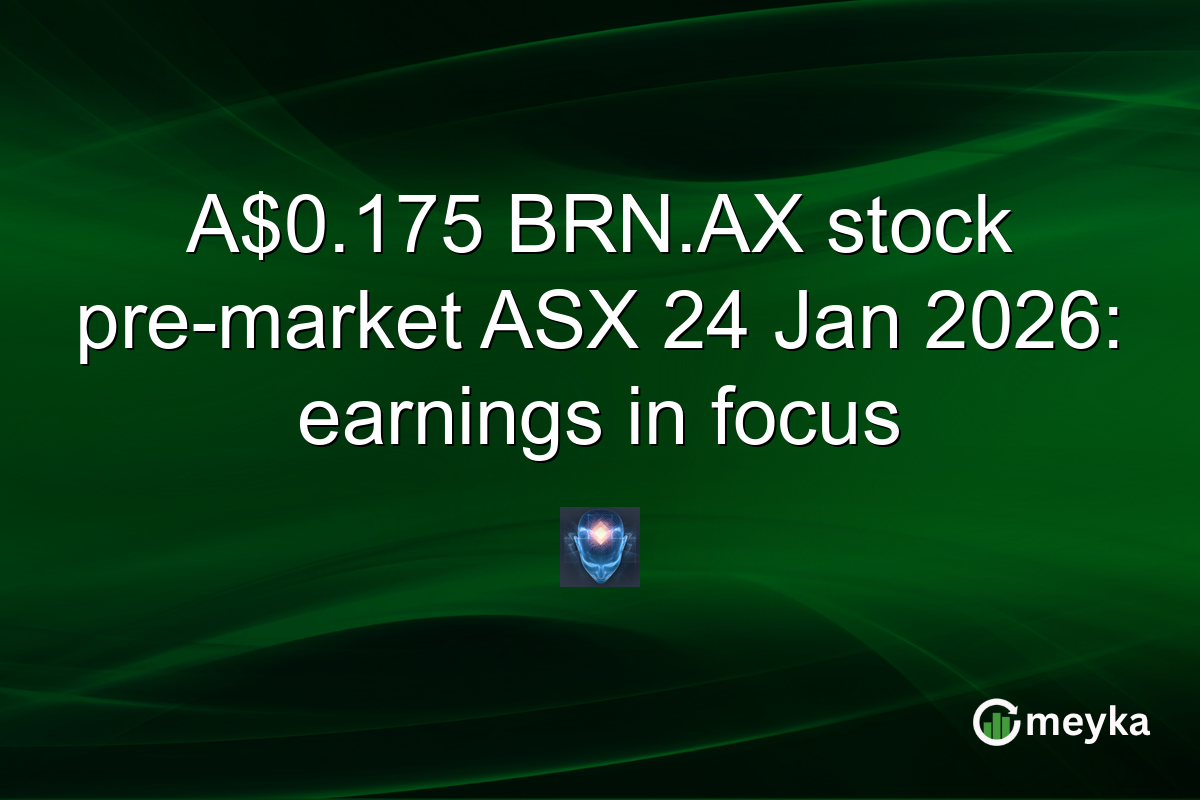 A$0.175 BRN.AX stock pre-market ASX 24 Jan 2026: earnings in focus