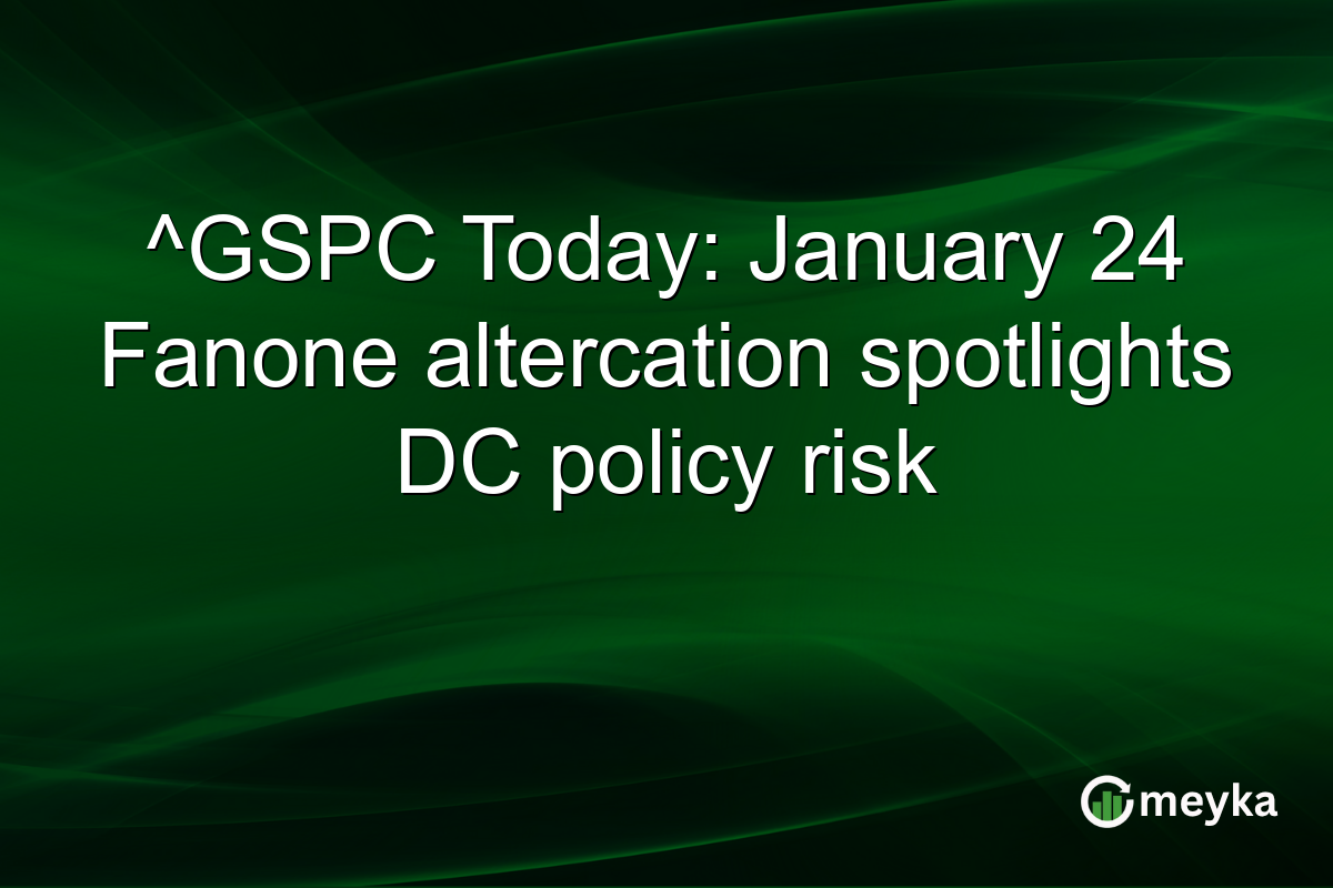 ^GSPC Today: January 24 Fanone altercation spotlights DC policy risk