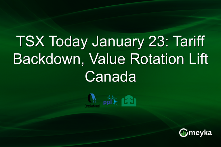 TSX Today January 23: Tariff Backdown, Value Rotation Lift Canada