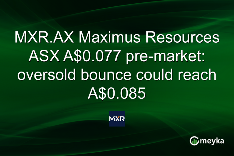 MXR.AX Maximus Resources ASX A$0.077 pre-market: oversold bounce could reach A$0.085