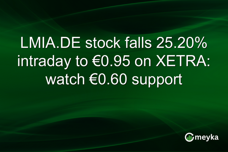 LMIA.DE stock falls 25.20% intraday to €0.95 on XETRA: watch €0.60 support