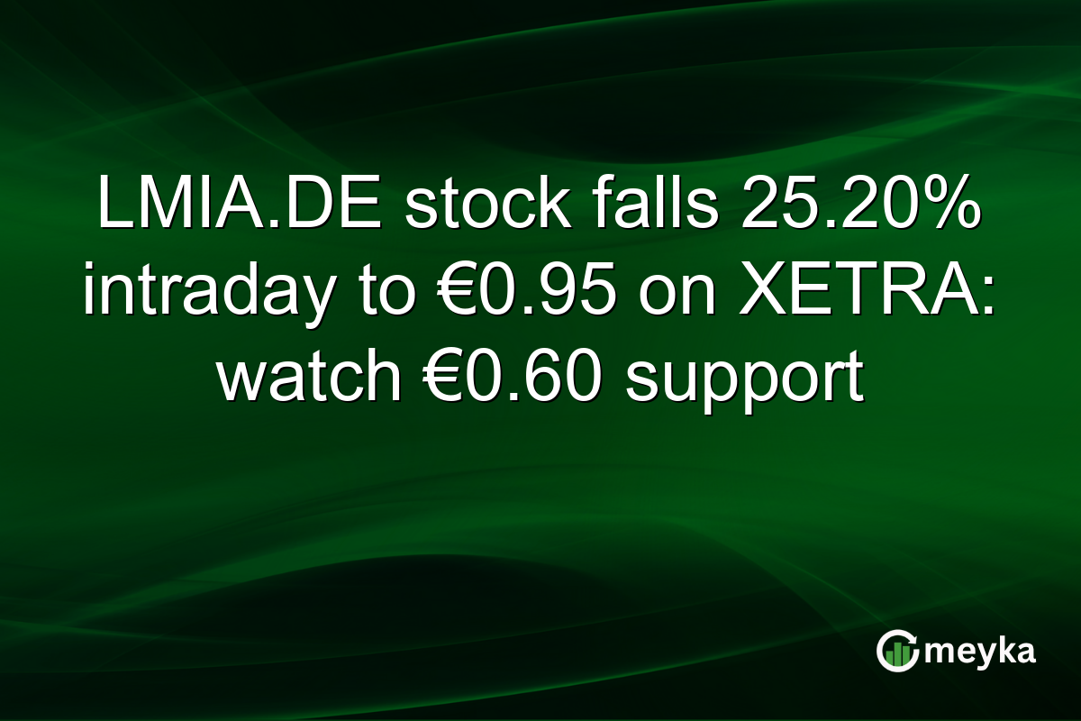 LMIA.DE stock falls 25.20% intraday to €0.95 on XETRA: watch €0.60 support