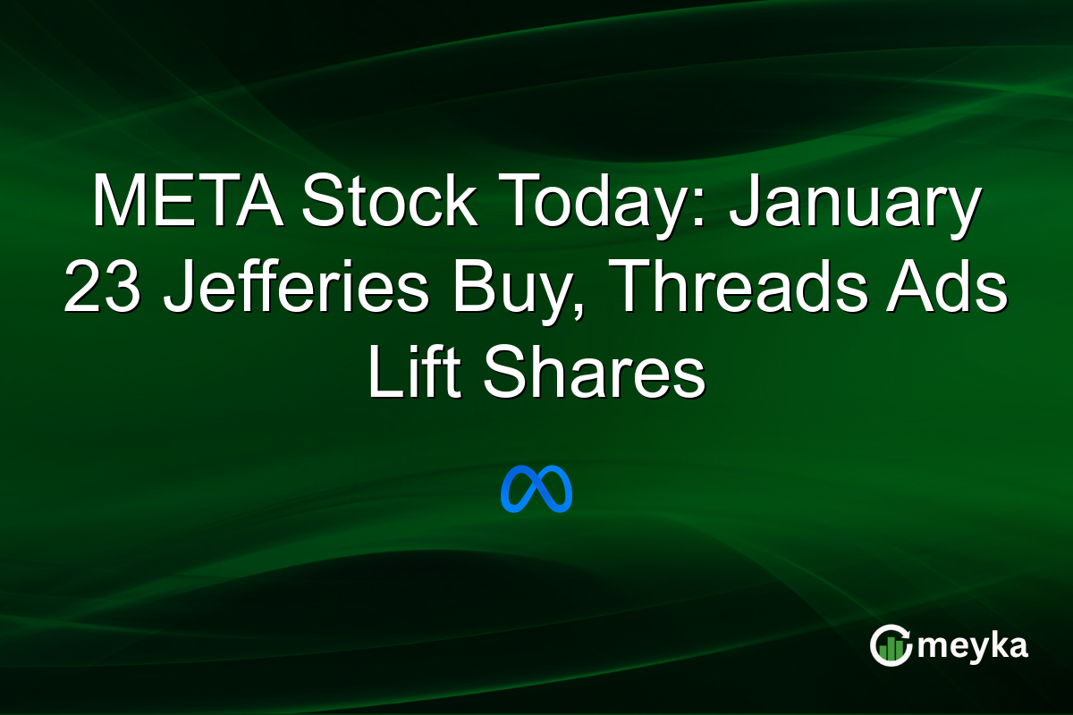 META Stock Today: January 23 Jefferies Buy, Threads Ads Lift Shares