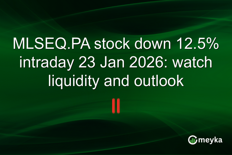 MLSEQ.PA stock down 12.5% intraday 23 Jan 2026: watch liquidity and outlook