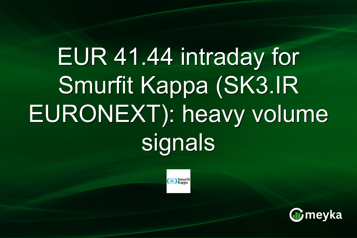 EUR 41.44 intraday for Smurfit Kappa (SK3.IR EURONEXT): heavy volume signals