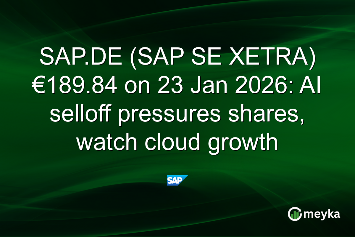 SAP.DE (SAP SE XETRA) €189.84 on 23 Jan 2026: AI selloff pressures shares, watch cloud growth