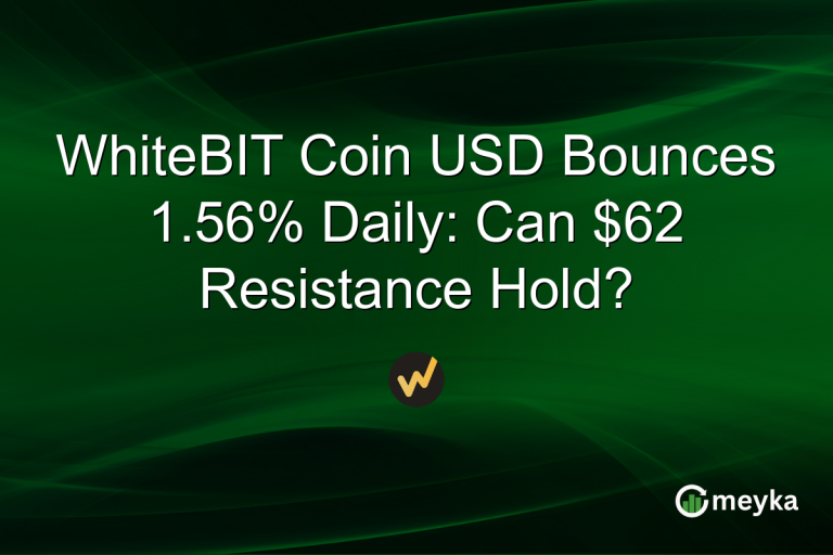 WhiteBIT Coin USD Bounces 1.56% Daily: Can $62 Resistance Hold?