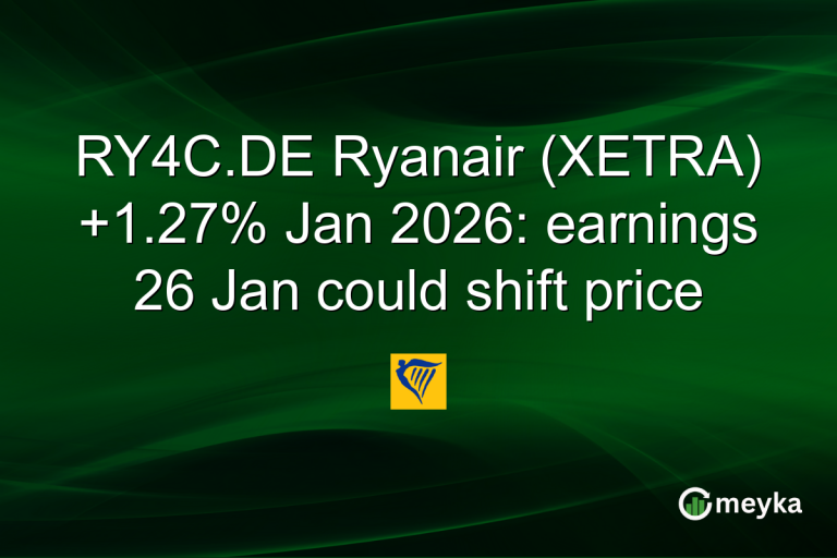 RY4C.DE Ryanair (XETRA) +1.27% Jan 2026: earnings 26 Jan could shift price