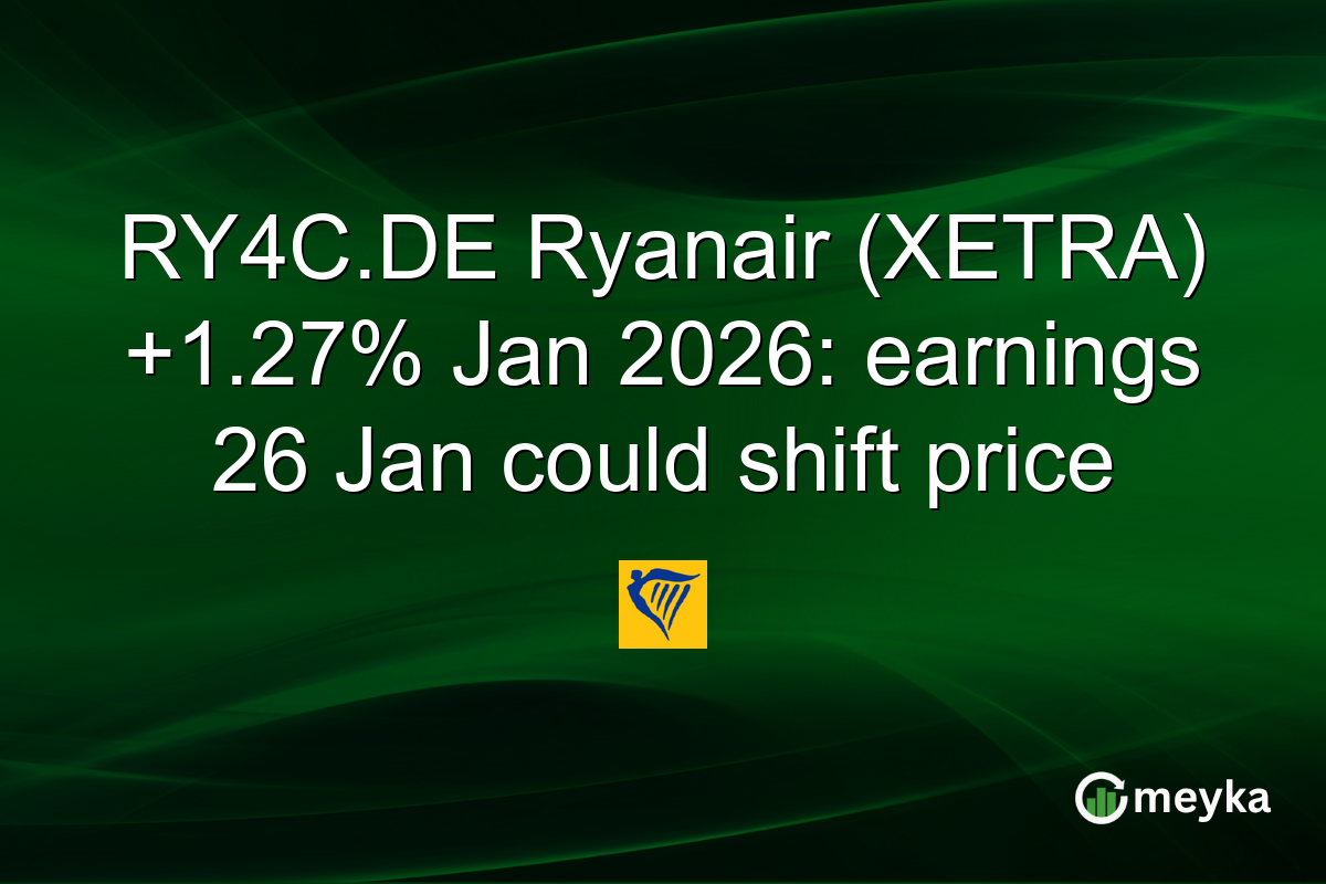 RY4C.DE Ryanair (XETRA) +1.27% Jan 2026: earnings 26 Jan could shift price