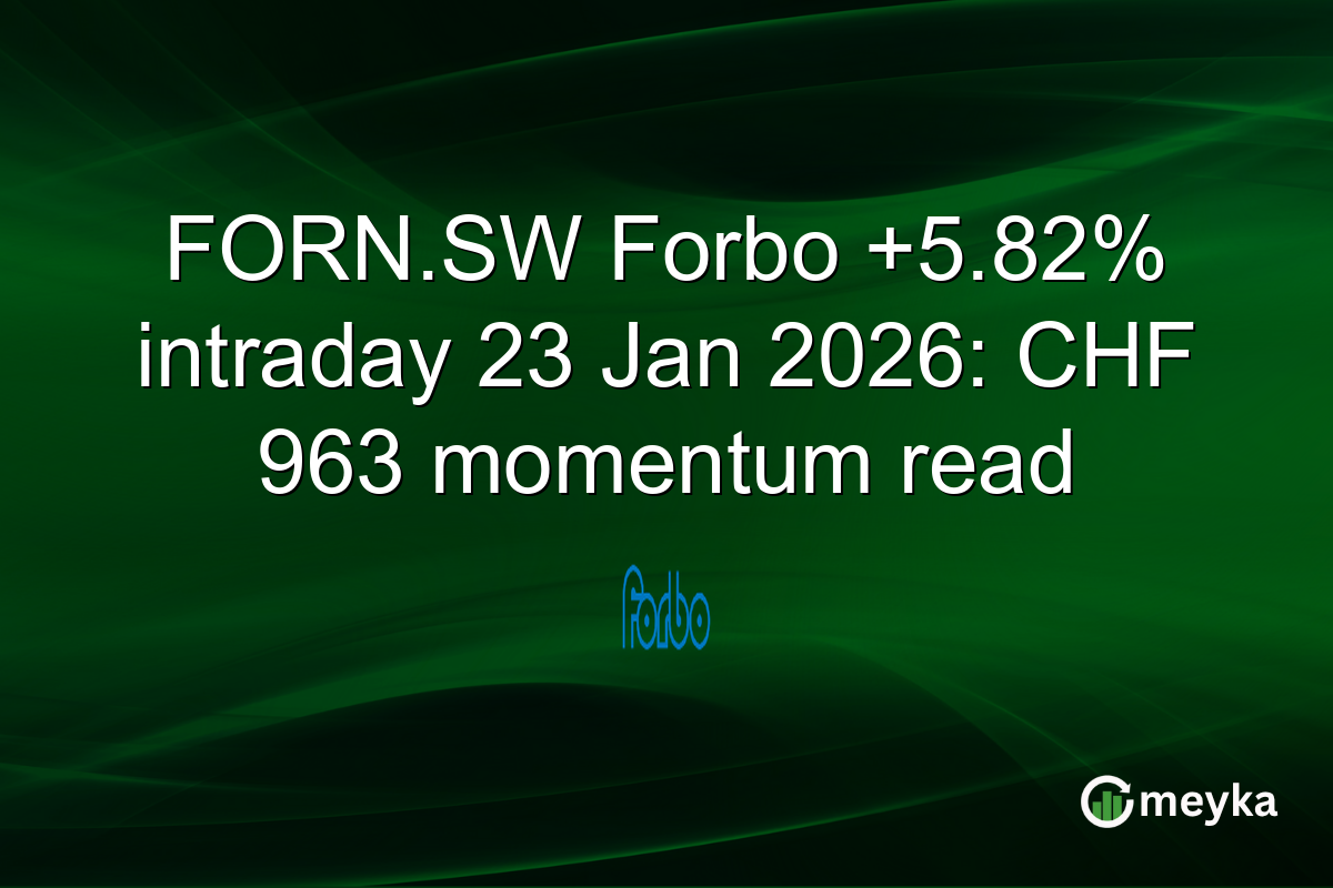 FORN.SW Forbo +5.82% intraday 23 Jan 2026: CHF 963 momentum read