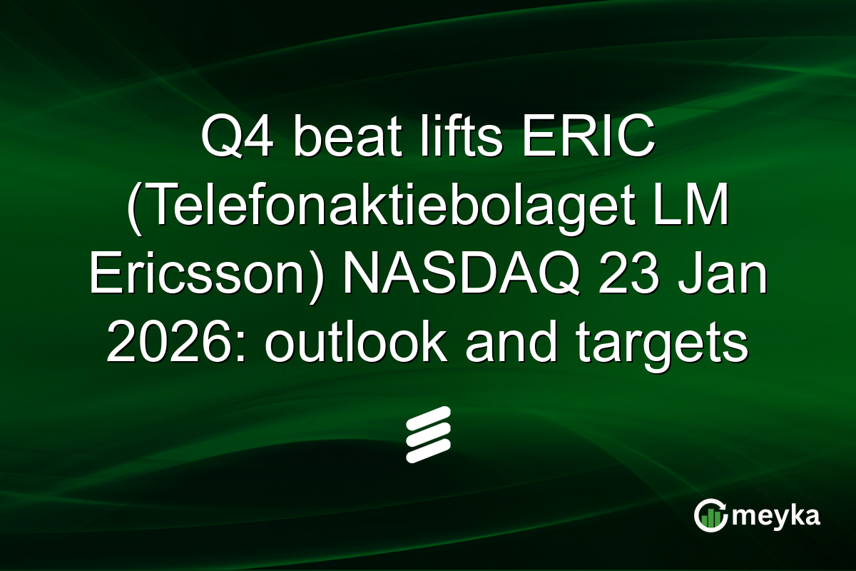 Q4 beat lifts ERIC (Telefonaktiebolaget LM Ericsson) NASDAQ 23 Jan 2026: outlook and targets