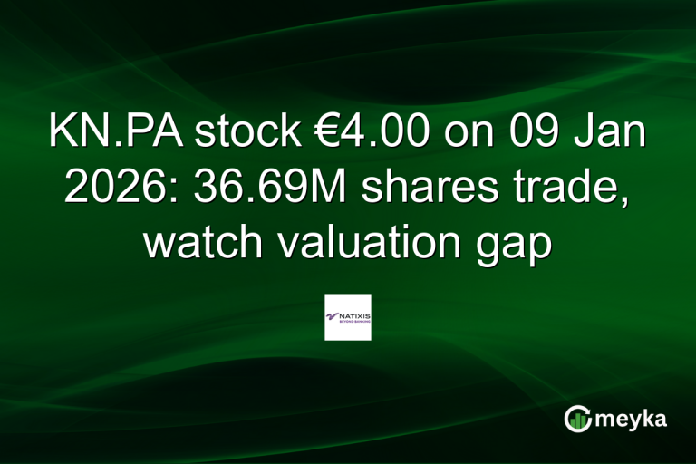 KN.PA stock €4.00 on 09 Jan 2026: 36.69M shares trade, watch valuation gap