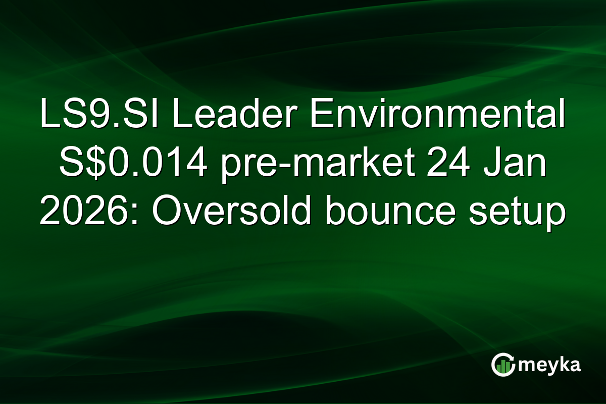 LS9.SI Leader Environmental S$0.014 pre-market 24 Jan 2026: Oversold bounce setup