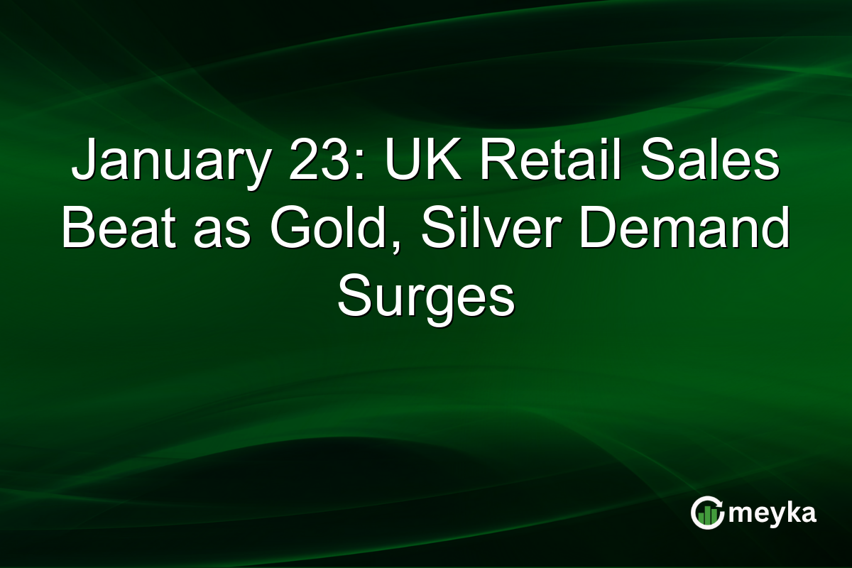 January 23: UK Retail Sales Beat as Gold, Silver Demand Surges