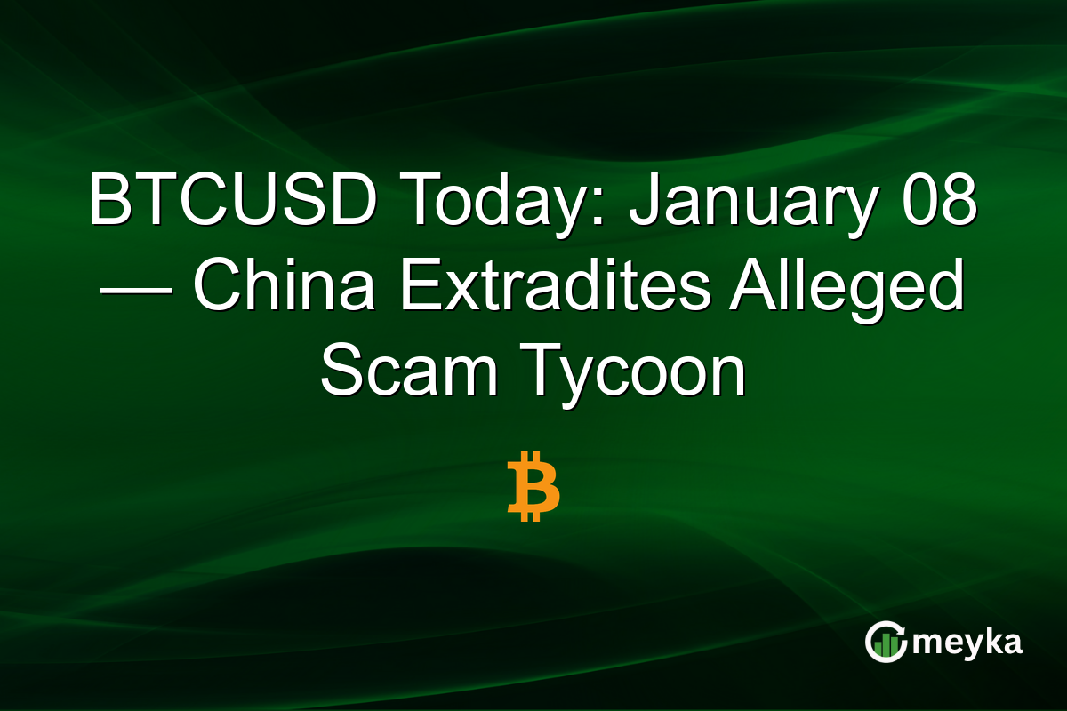 BTCUSD Today: January 08 — China Extradites Alleged Scam Tycoon