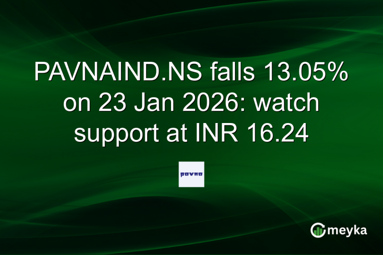 PAVNAIND.NS falls 13.05% on 23 Jan 2026: watch support at INR 16.24