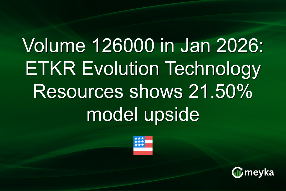 Volume 126000 in Jan 2026: ETKR Evolution Technology Resources shows 21.50% model upside