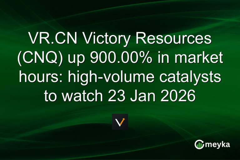 VR.CN Victory Resources (CNQ) up 900.00% in market hours: high-volume catalysts to watch 23 Jan 2026