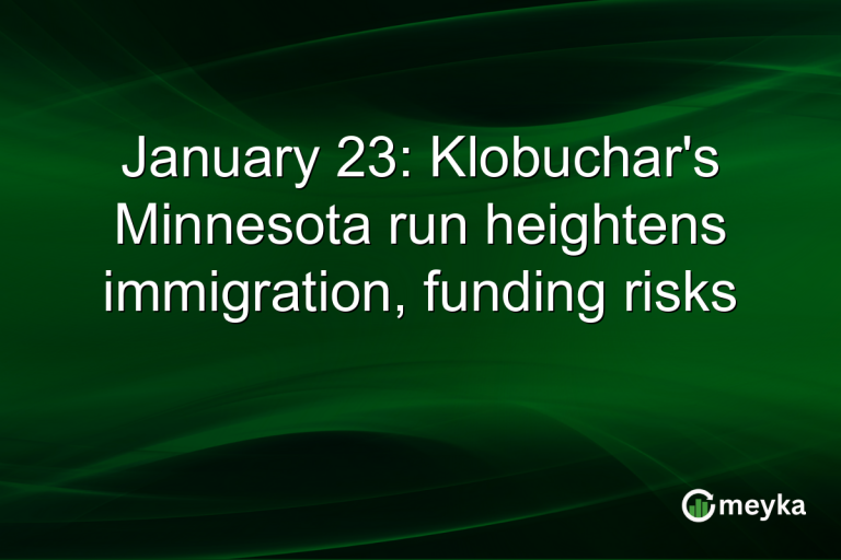 January 23: Klobuchar's Minnesota run heightens immigration, funding risks