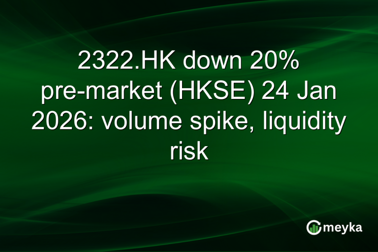 2322.HK down 20% pre-market (HKSE) 24 Jan 2026: volume spike, liquidity risk