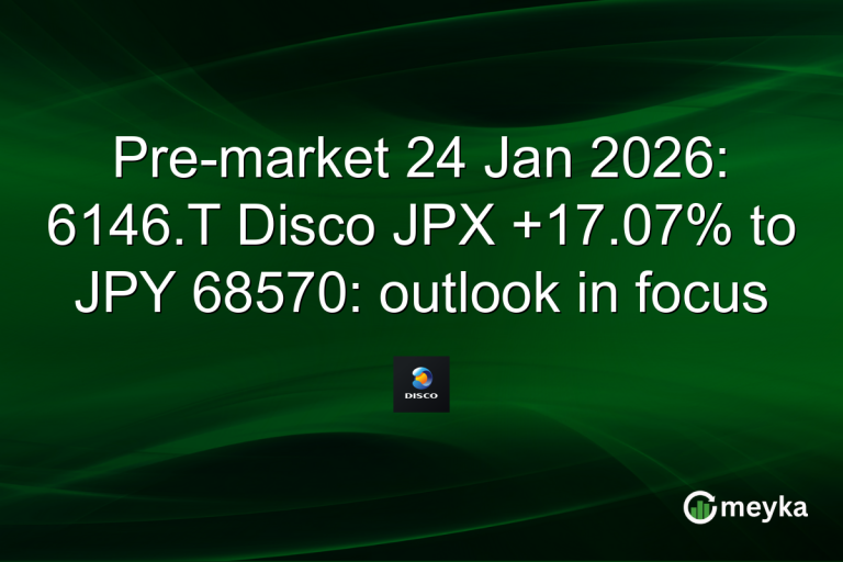 Pre-market 24 Jan 2026: 6146.T Disco JPX +17.07% to JPY 68570: outlook in focus