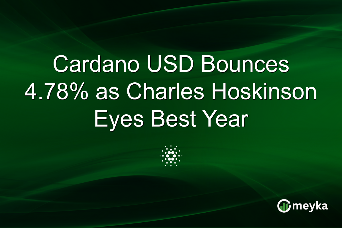 Cardano USD Bounces 4.78% as Charles Hoskinson Eyes Best Year