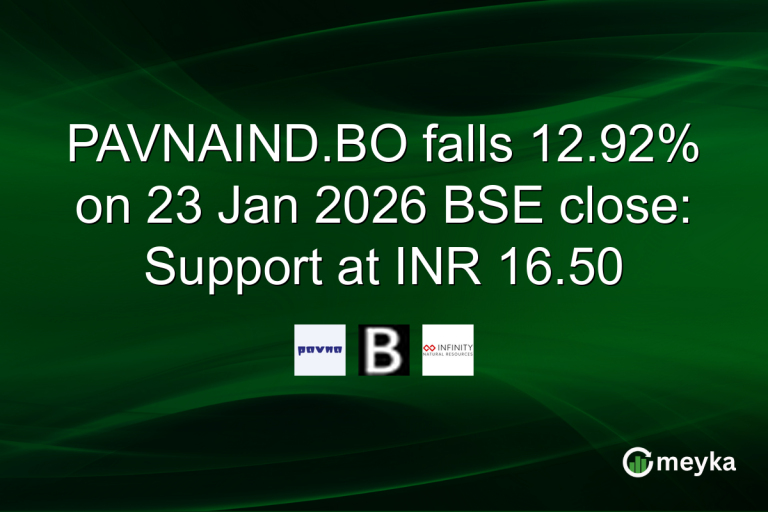 PAVNAIND.BO falls 12.92% on 23 Jan 2026 BSE close: Support at INR 16.50