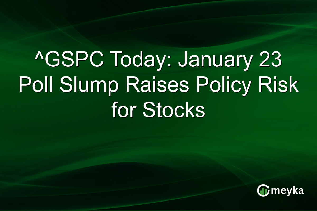 ^GSPC Today: January 23 Poll Slump Raises Policy Risk for Stocks
