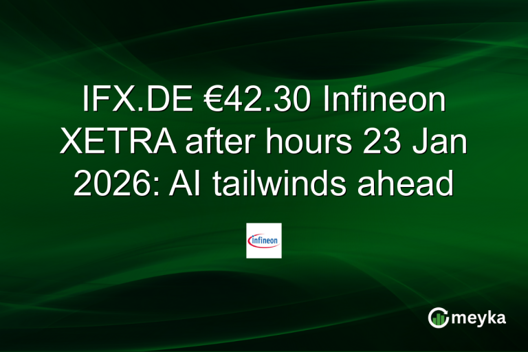 IFX.DE €42.30 Infineon XETRA after hours 23 Jan 2026: AI tailwinds ahead