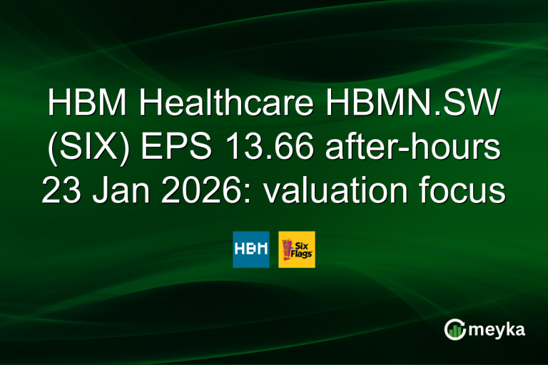 HBM Healthcare HBMN.SW (SIX) EPS 13.66 after-hours 23 Jan 2026: valuation focus