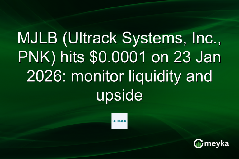 MJLB (Ultrack Systems, Inc., PNK) hits $0.0001 on 23 Jan 2026: monitor liquidity and upside