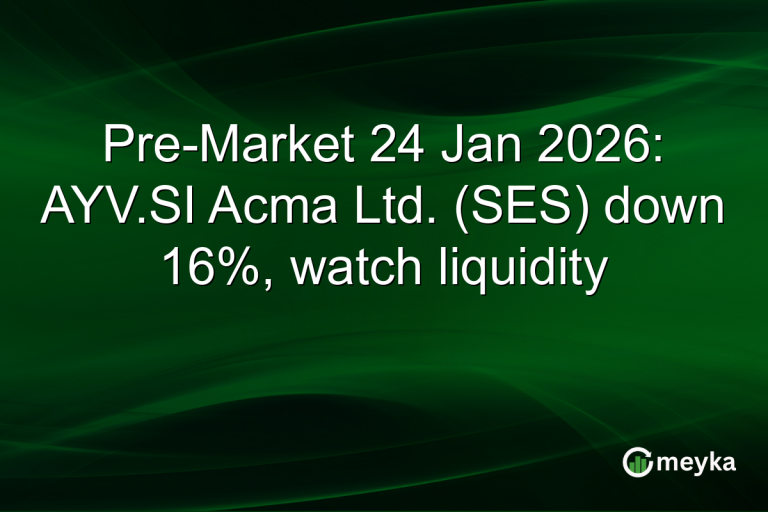 Pre-Market 24 Jan 2026: AYV.SI Acma Ltd. (SES) down 16%, watch liquidity