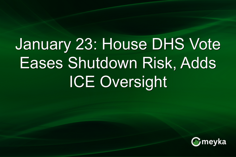 January 23: House DHS Vote Eases Shutdown Risk, Adds ICE Oversight