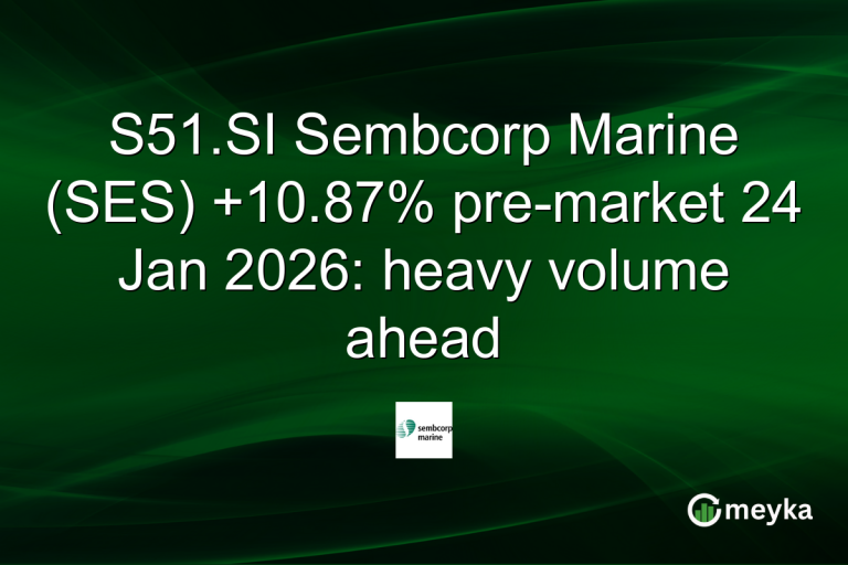 S51.SI Sembcorp Marine (SES) +10.87% pre-market 24 Jan 2026: heavy volume ahead