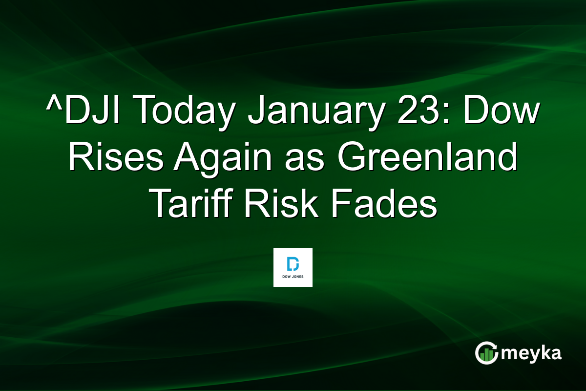 ^DJI Today January 23: Dow Rises Again as Greenland Tariff Risk Fades